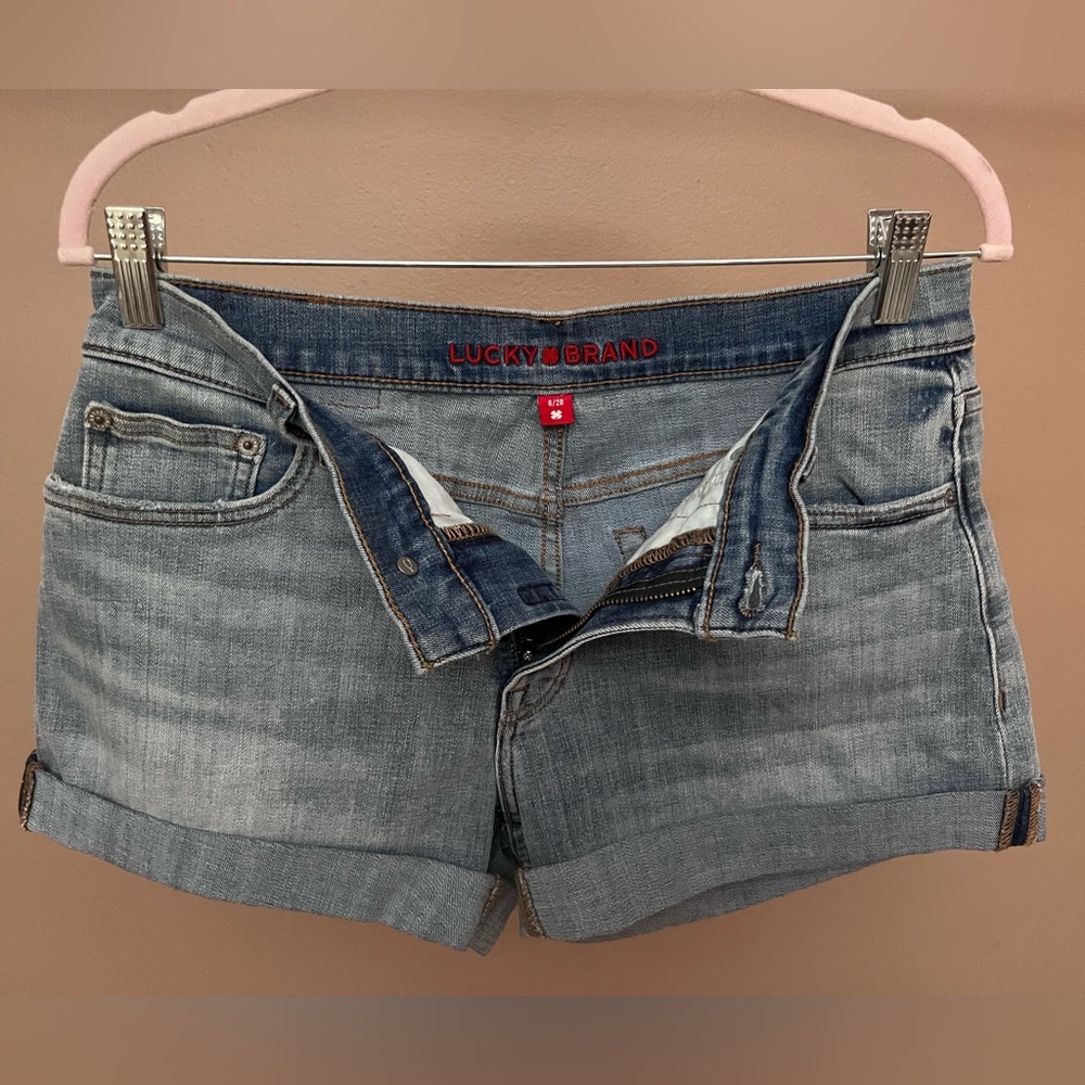 Lucky Brand Ava Mid-rise Roll Shorts - Picture 8 of 13